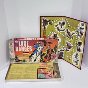 Vintage 1966 The Lone Ranger Game by Milton Bradley USA - Missing Green Pawn